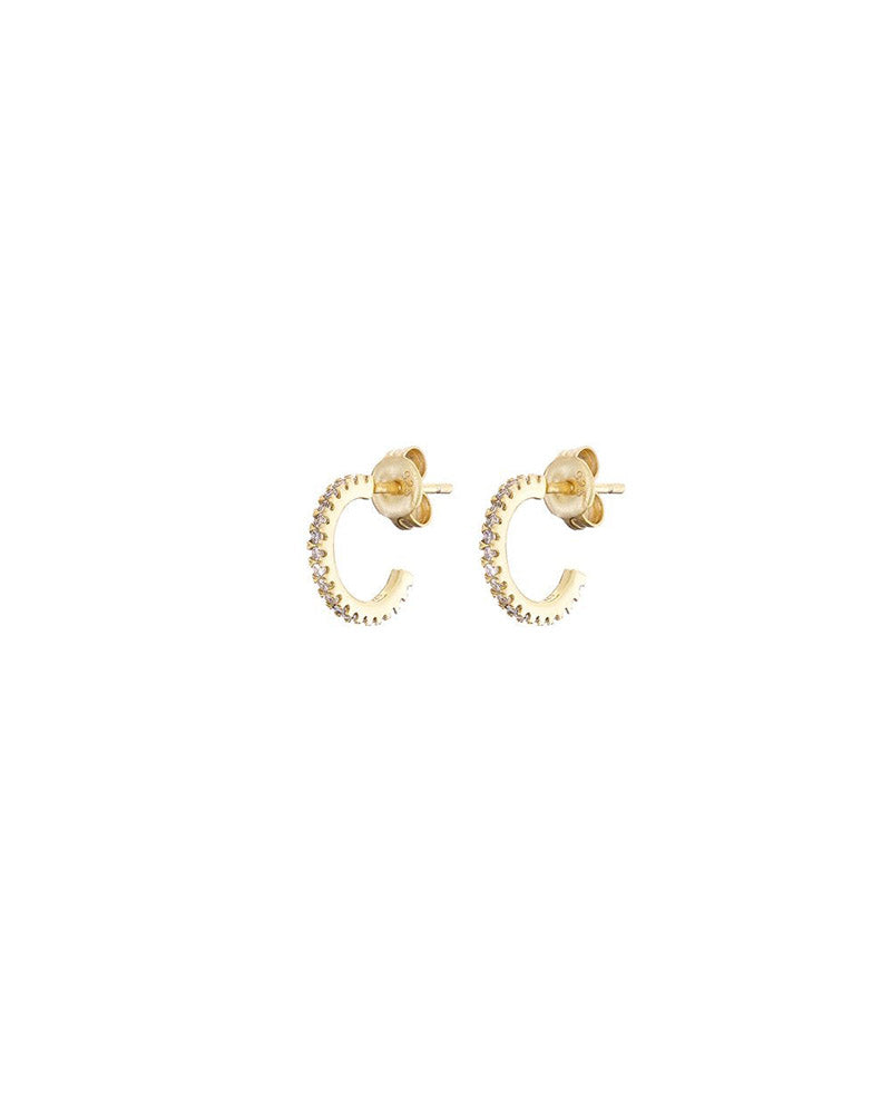 Mary-K | Gold Pave Mini Hoops