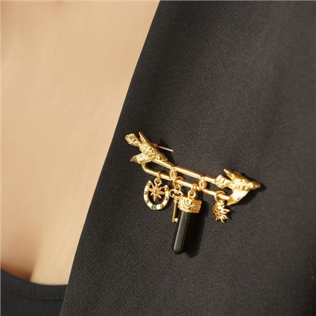 Newbridge Silverware | Amy Huberman Gold Plated Brooch with Birds and Charms
