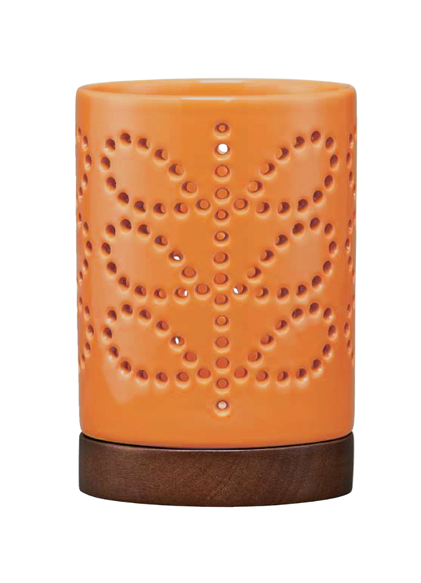 Orla Kiely | Linear Stem Ceramic Lantern - Orange