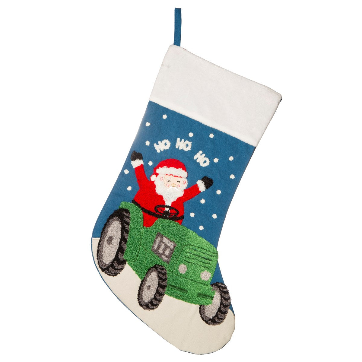 Sass and Belle | Santa in a Tractor Stocking