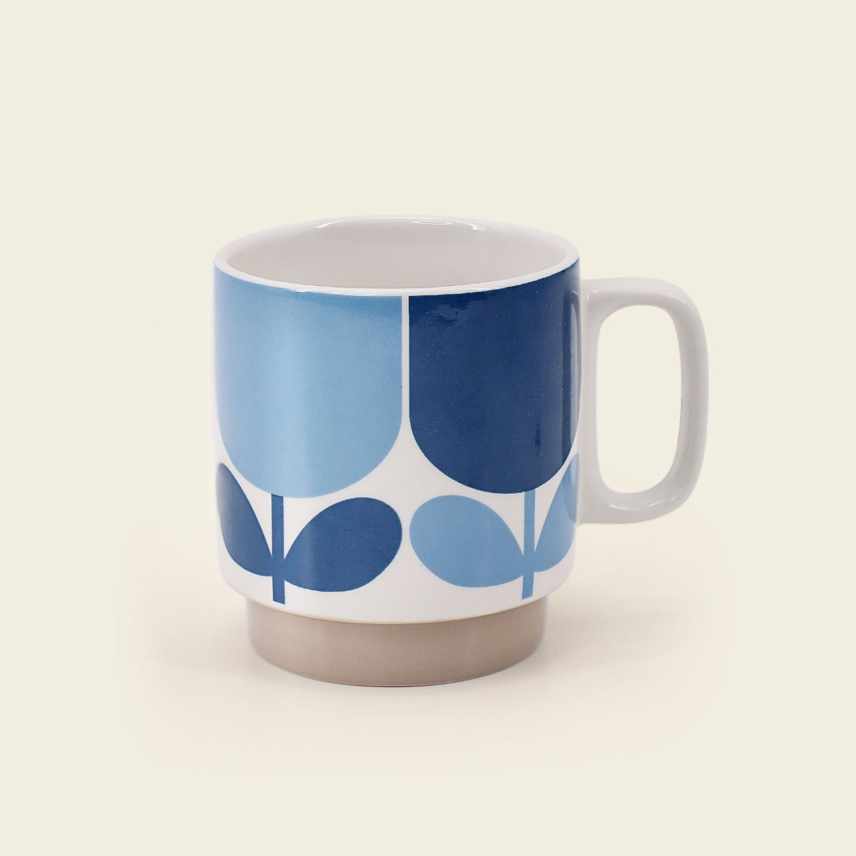 Orla Kiely | Flower Navy and Bark Mug Set Of Two