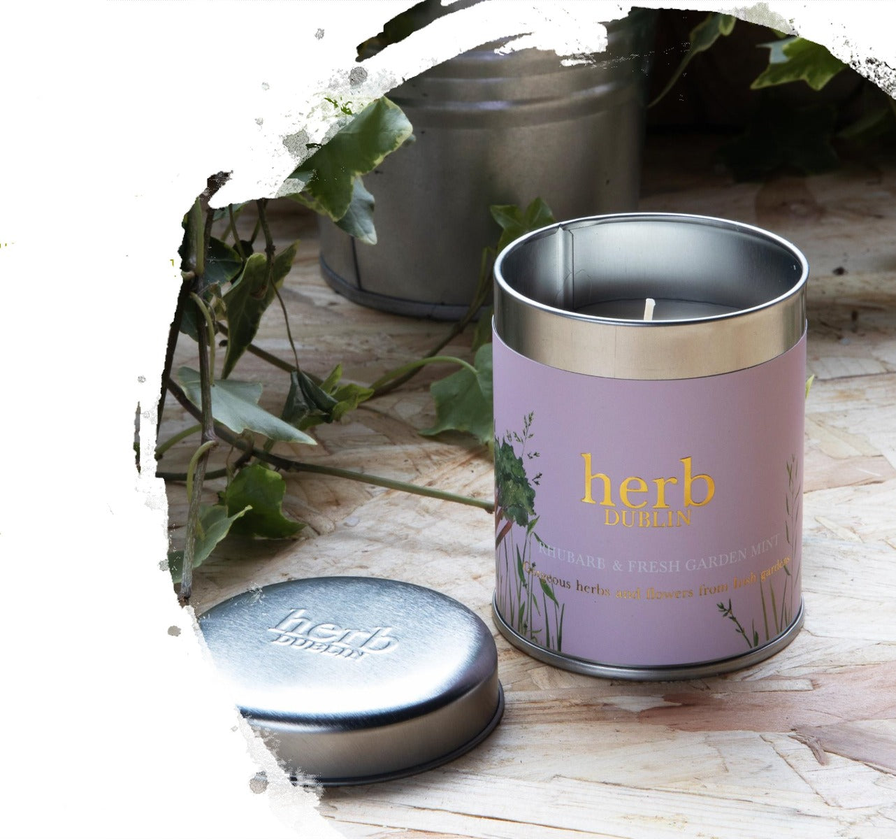 Herb Dublin | Rhubarb Candle - Tin