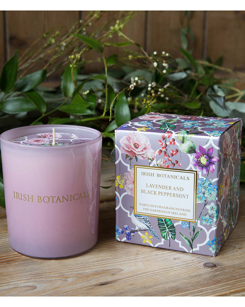 Irish Botanicals | Lavender and Black Peppermint Candle