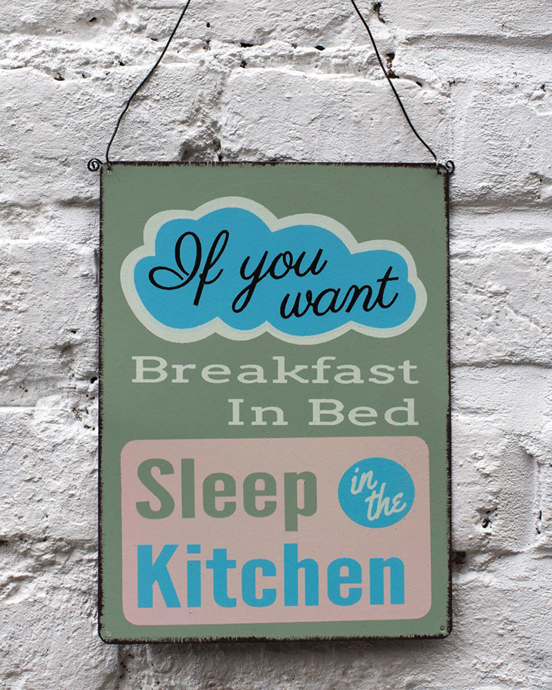 Rex London | If You Want Breakfast in Bed Metal Sign