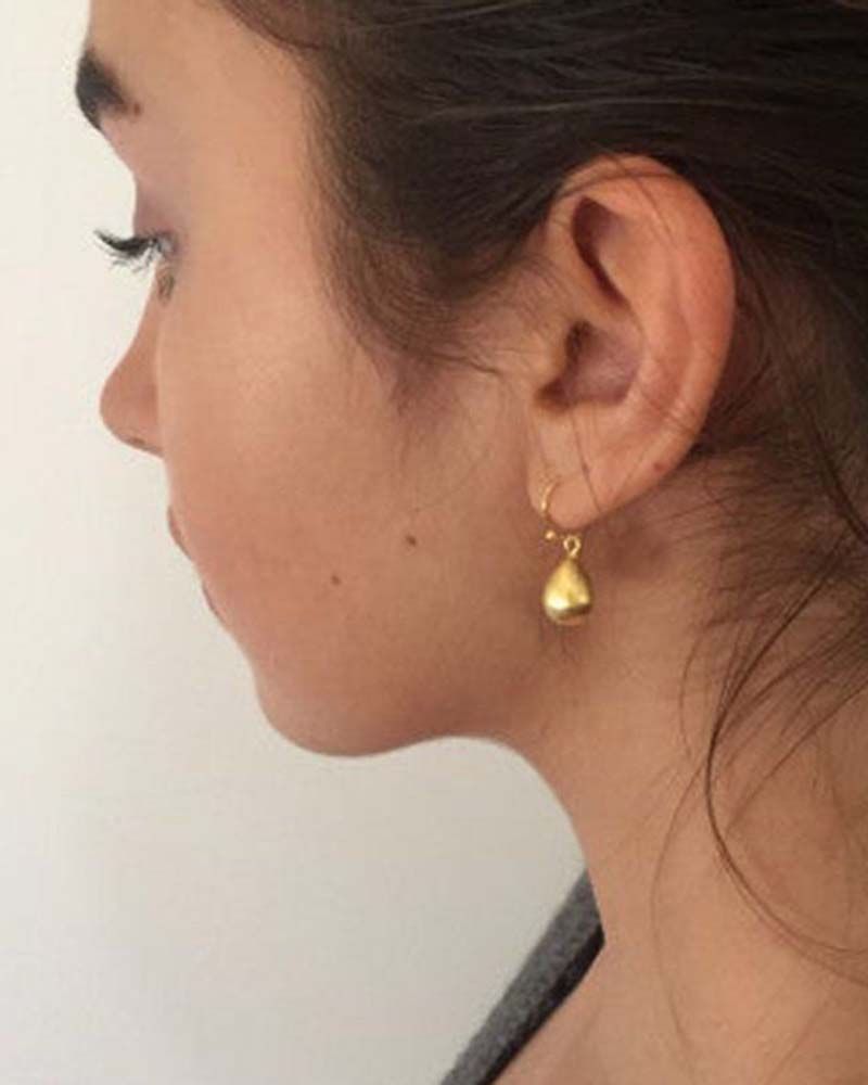 Buy Mary K Gold Pear Drop Earrings