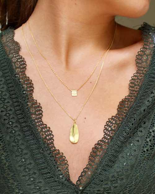 Mary-K | Gold Leaf Necklace
