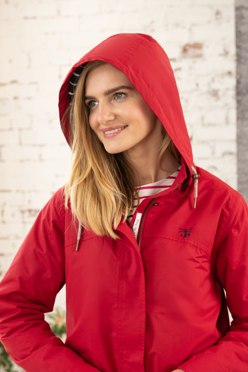 Lighthouse | Iona Short Waterproof Padded Jacket- Red