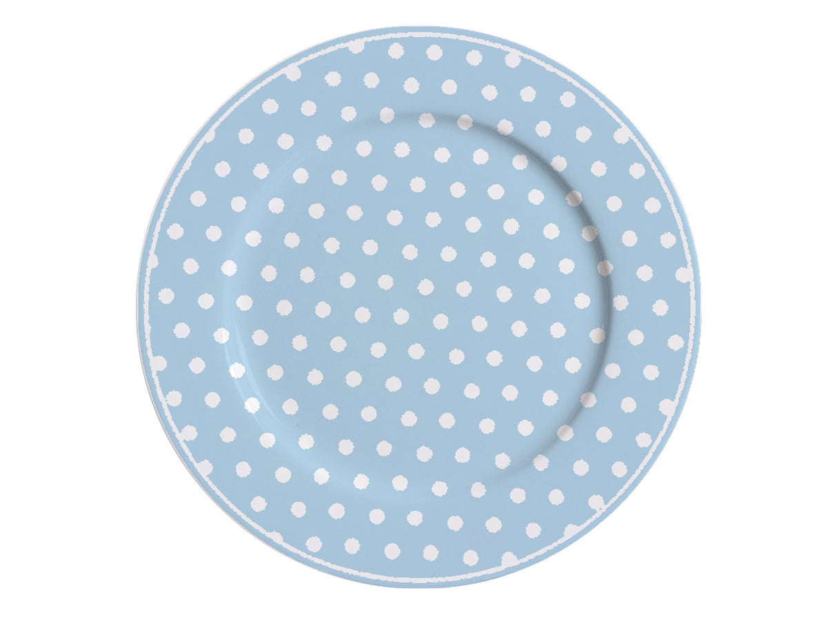 Isabelle Rose | Porcelain Polka Dot Dessert Plate - Blue