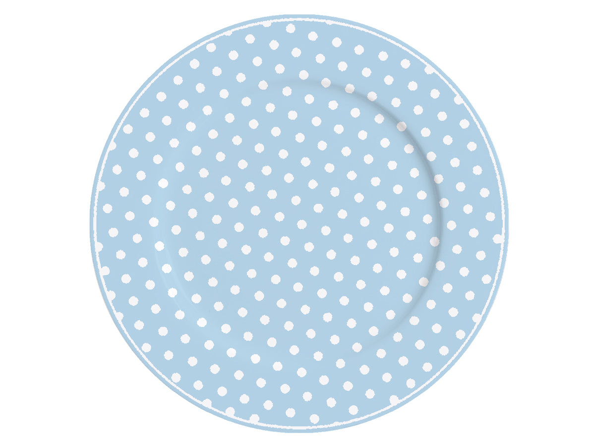 Isabelle Rose | Large Pastel Blue Polka Dot Plate