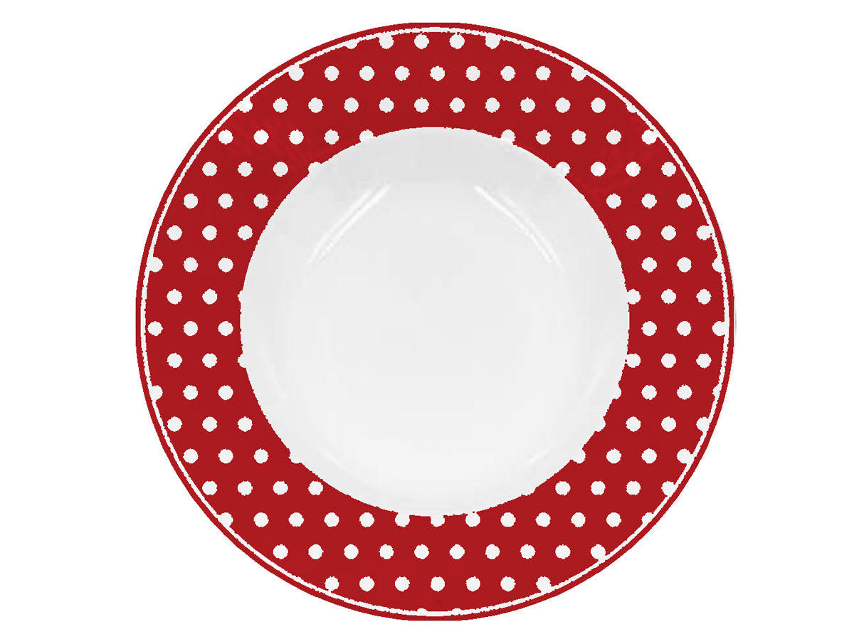Isabelle Rose | Red Polka Dot Soup Plate