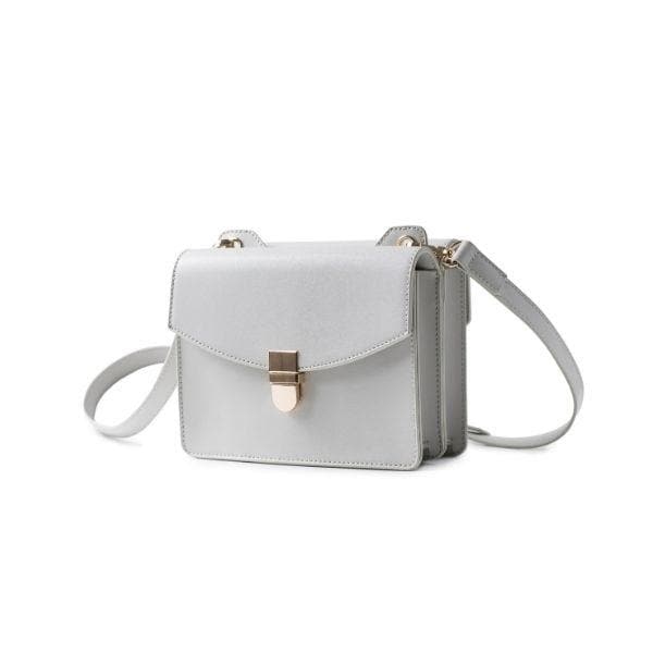 Galway Crystal | Cross Body Double Sided Bag- Light Grey