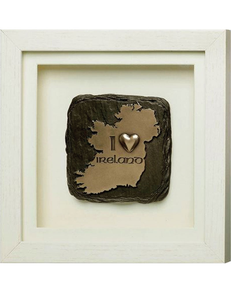 Genesis Frame | 'I Love Ireland' Bronze Plaque | White