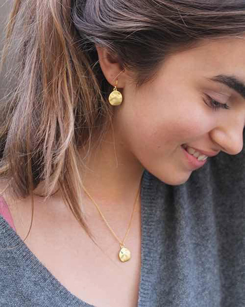 Mary-K | Gold Cornflake Earrings