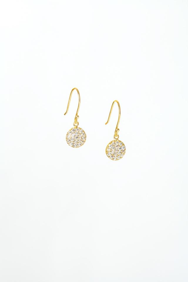 Mary-K | Gold Pave Drop Discs