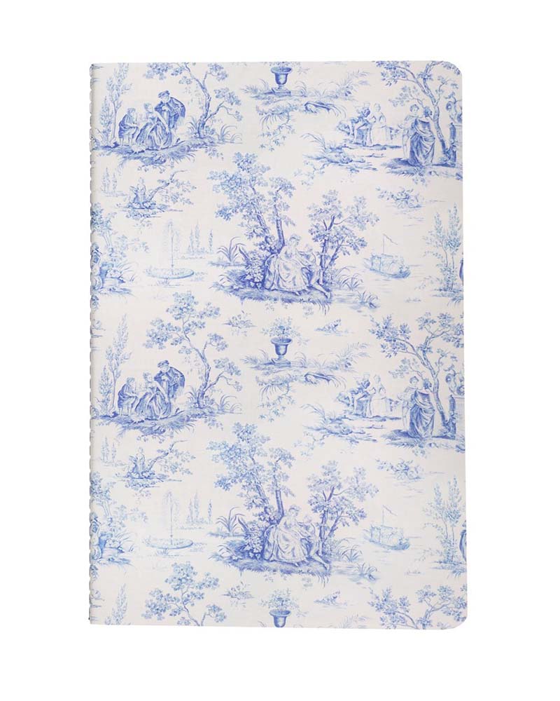 Sass and Belle | Toile De Jouy Floral Notebook -Blue