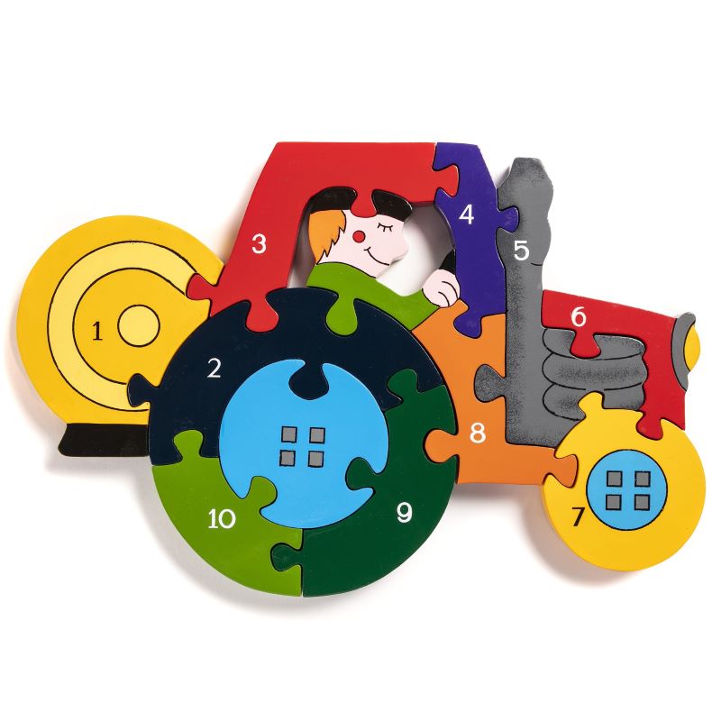 Alphabet Jigsaws | Number Tractor Jigsaw Puzzle