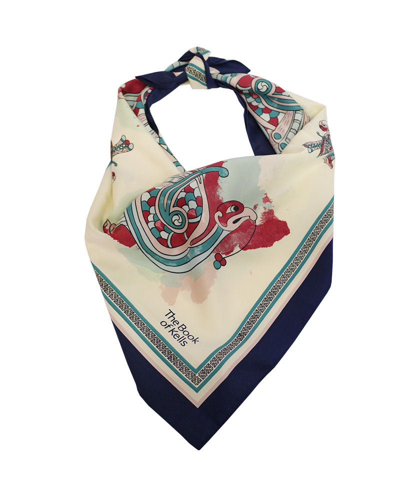 Product shot of Patrick Francis Book of Kells square scarf