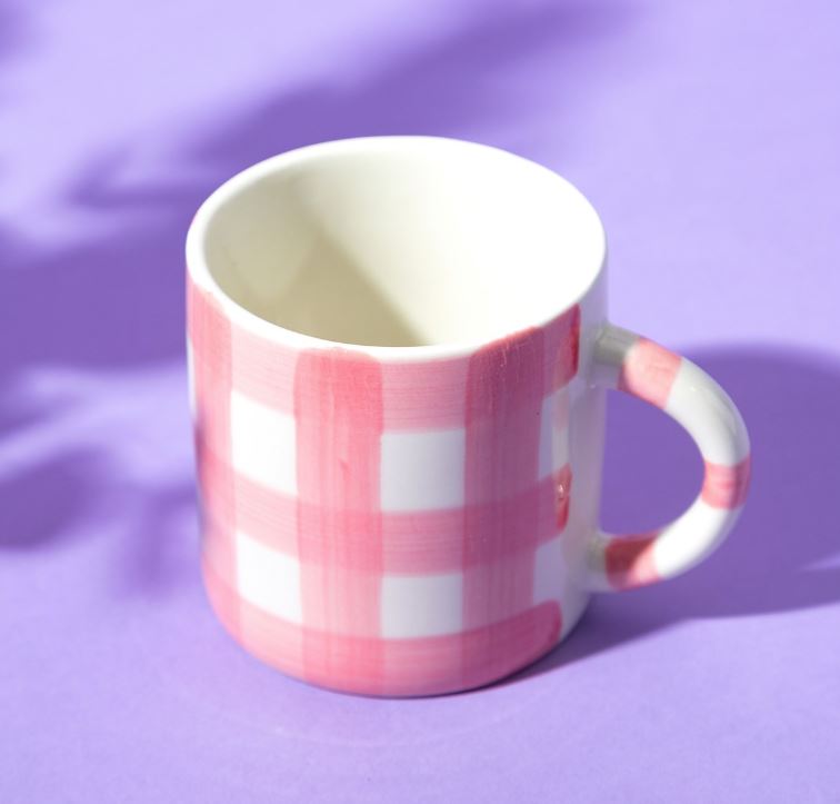 Sass And Belle | Gingham Mug - Pink