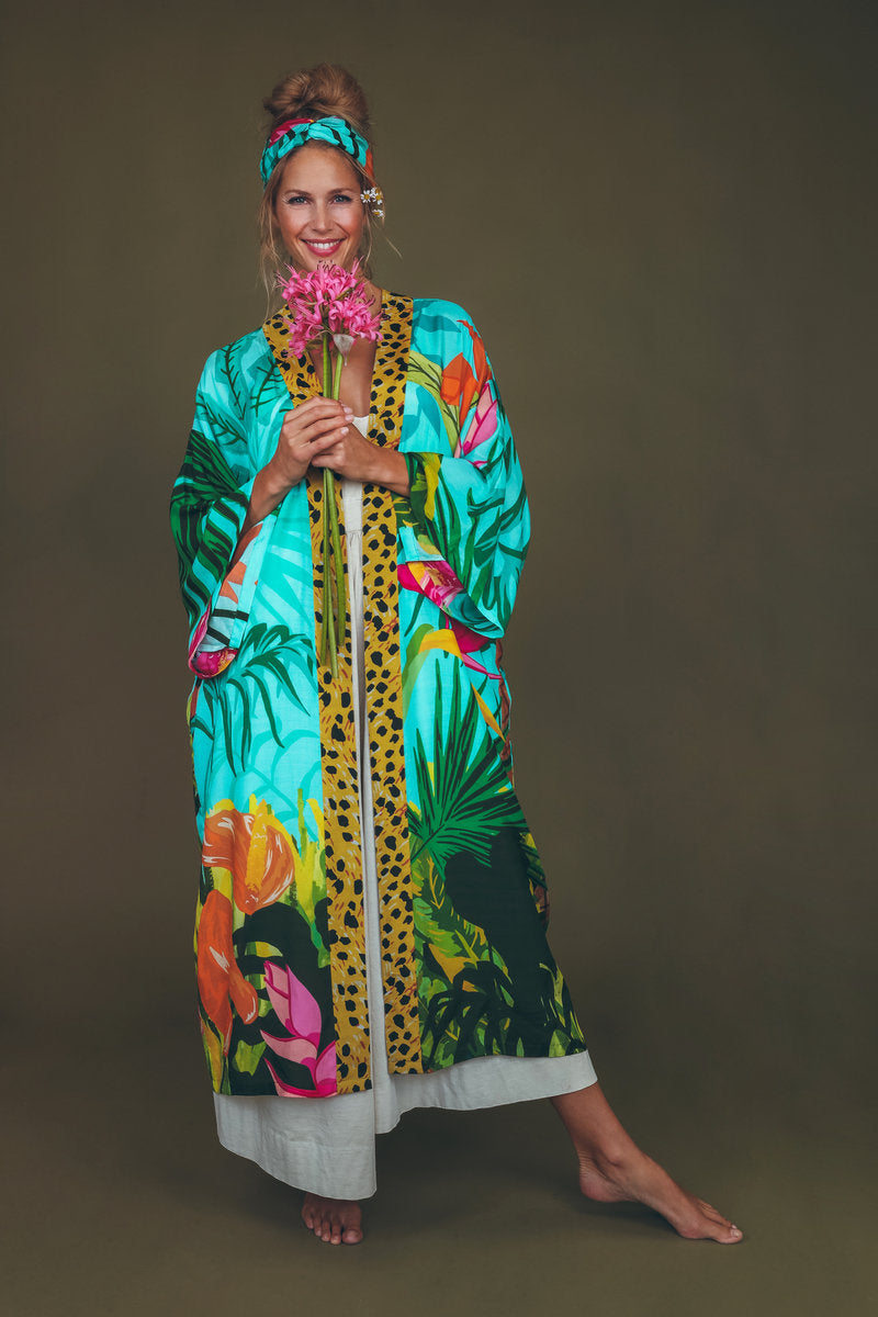 Powder | Cheetah Kimono Gown - Long