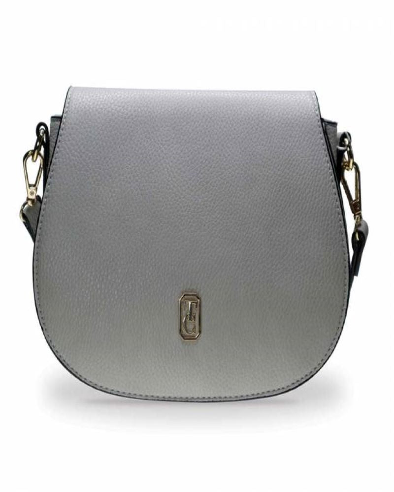 Tipperary Crystal | Kensington Saddle Bag | Grey