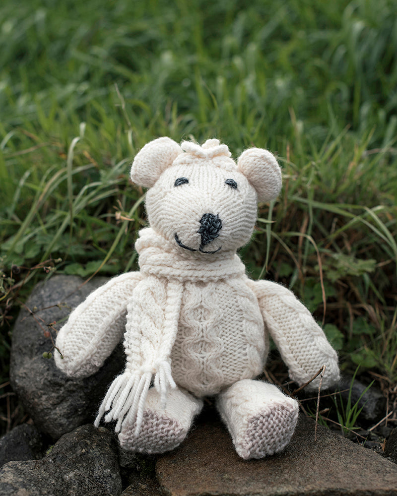 teddy bear scarf knitting pattern