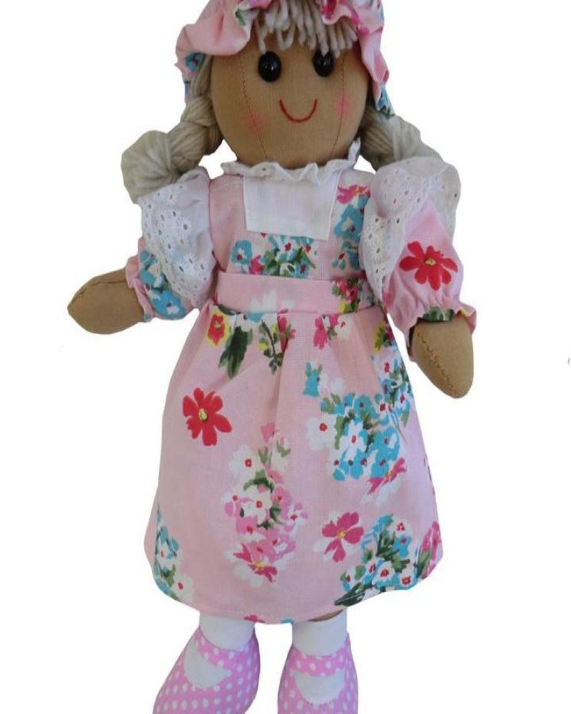 Powell Craft | Pink Floral Rag Doll 40cm