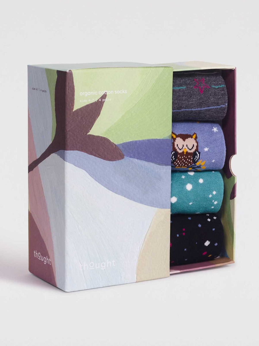 Thought | Amaya Bamboo Night Sock Box - Multi