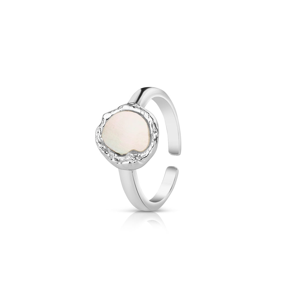 Newbridge Silverware | Silver Plated Ring with Natural Shell Pearl