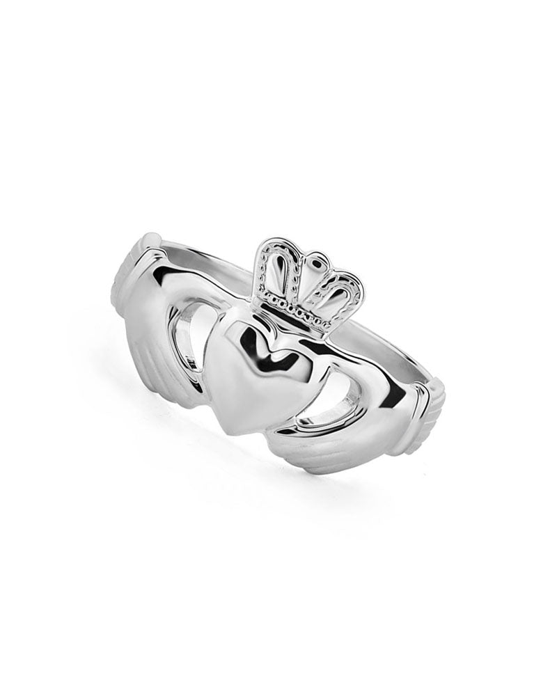 Women's Sterling Silver Heavy Claddagh Ring