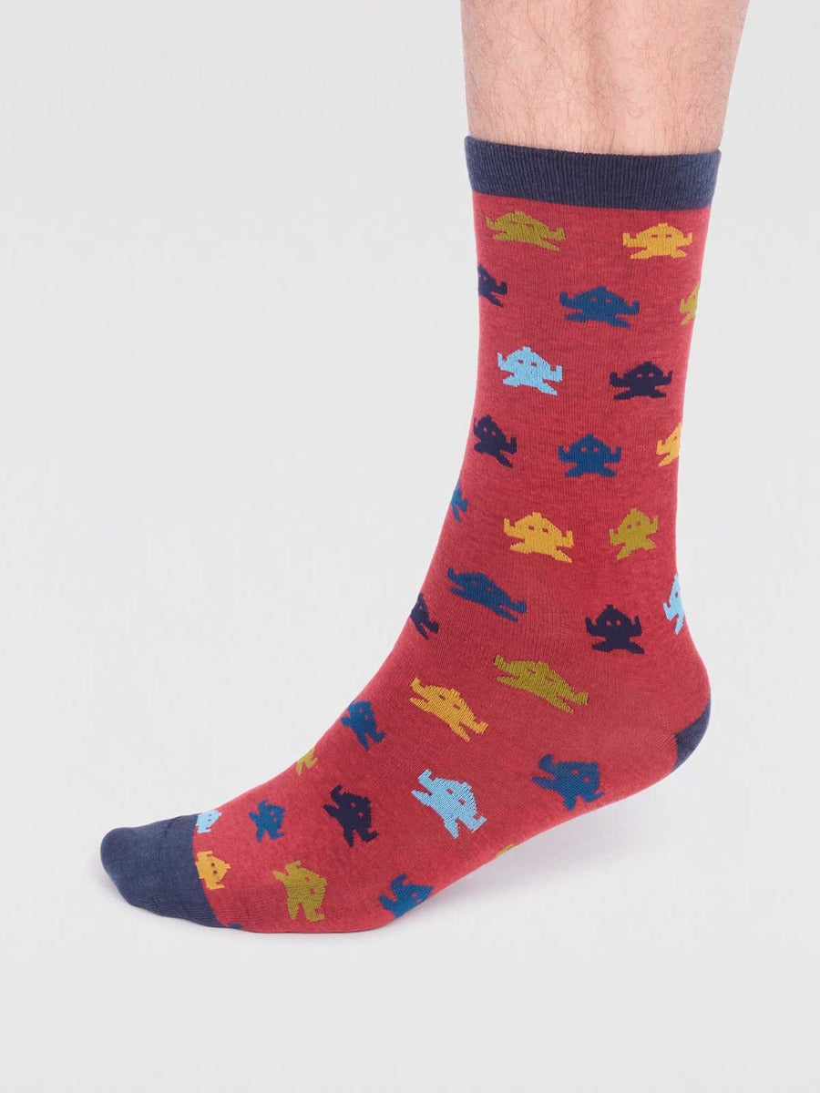 Thought | Salas Rocket Socks - Hibiscus Red