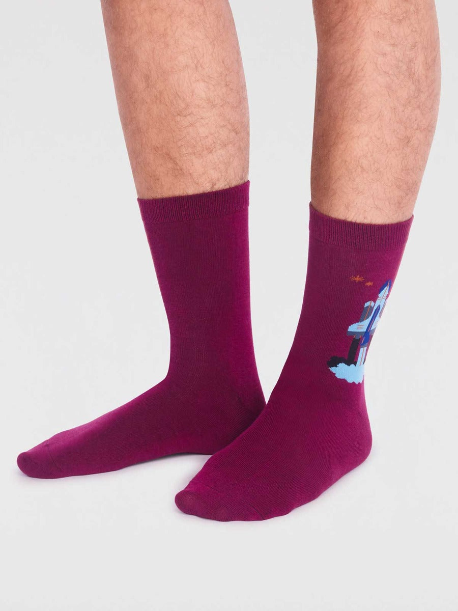 Thought | Onyx Rocket Socks - Fig Purple