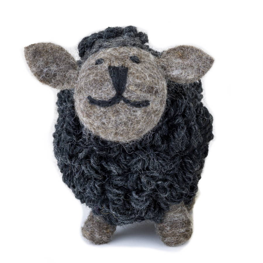 Erin Knitwear | Knitted Sheep Collectible Charcoal Medium