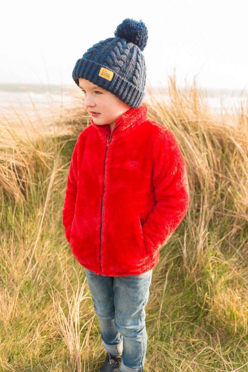 Lighthouse | Ted Fluffy Fleece - Lava Red
