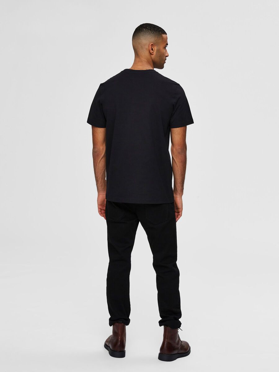 Selected Homme | Cotton T-Shirt | Black