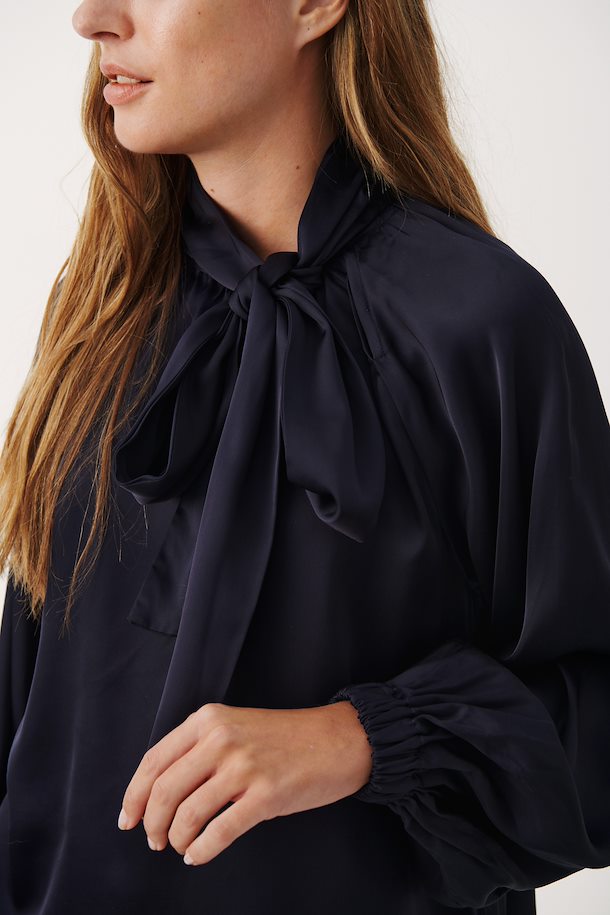 Part Two | Vilia Silky Blouse | Navy