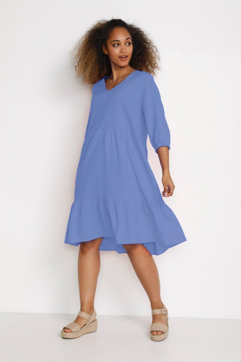 Cream | Venta Tunic Dress- Vista Blue