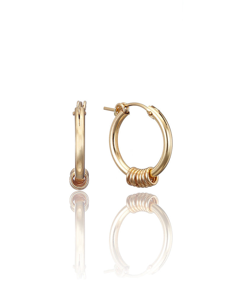 Scribble and Stone | 14kt GoldFill Infinity Midi Hoop Earrings